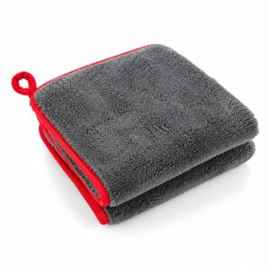 Microfiber Cleaning Cloth 1200 GSM for Car, Bike, Kitchen & Laptop, 40 x 40 cm, Ultra Thick Twisted Loop Microfiber Cloth, Super Absorbent, Lint Free, Scratch Free Car Drying Towel, Grey