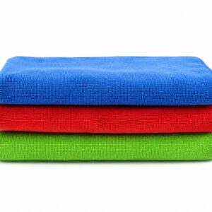 Microfiber Cleaning Cloth 350 GSM 3 Pack 40x40 cm for Car | Premium 350 GSM microfiber cleaning cloths for scratch-free car detailing, drying, polishing & dusting.